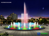 彩色程控喷泉